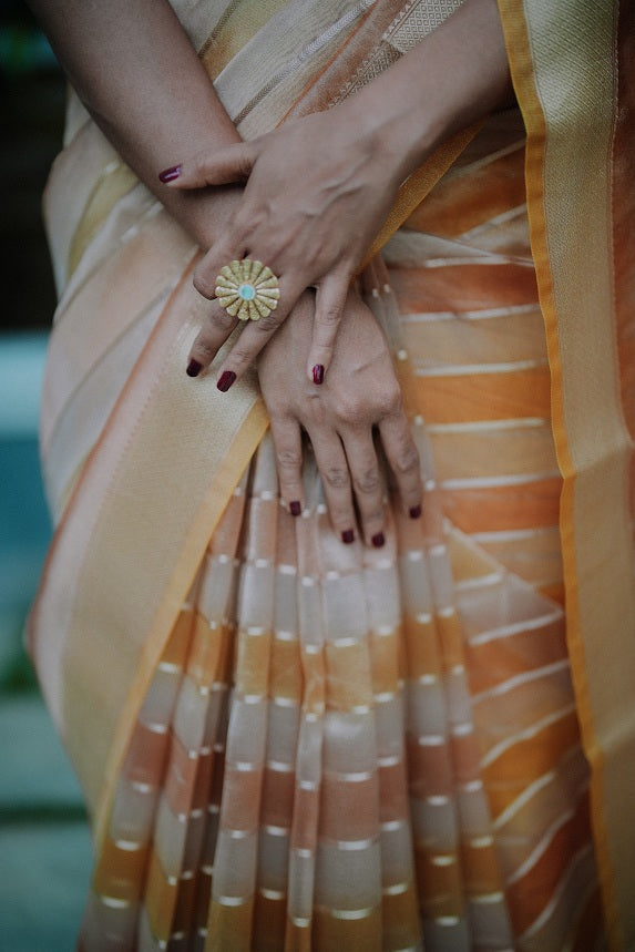 Double Shaded Semi Organza Saree
