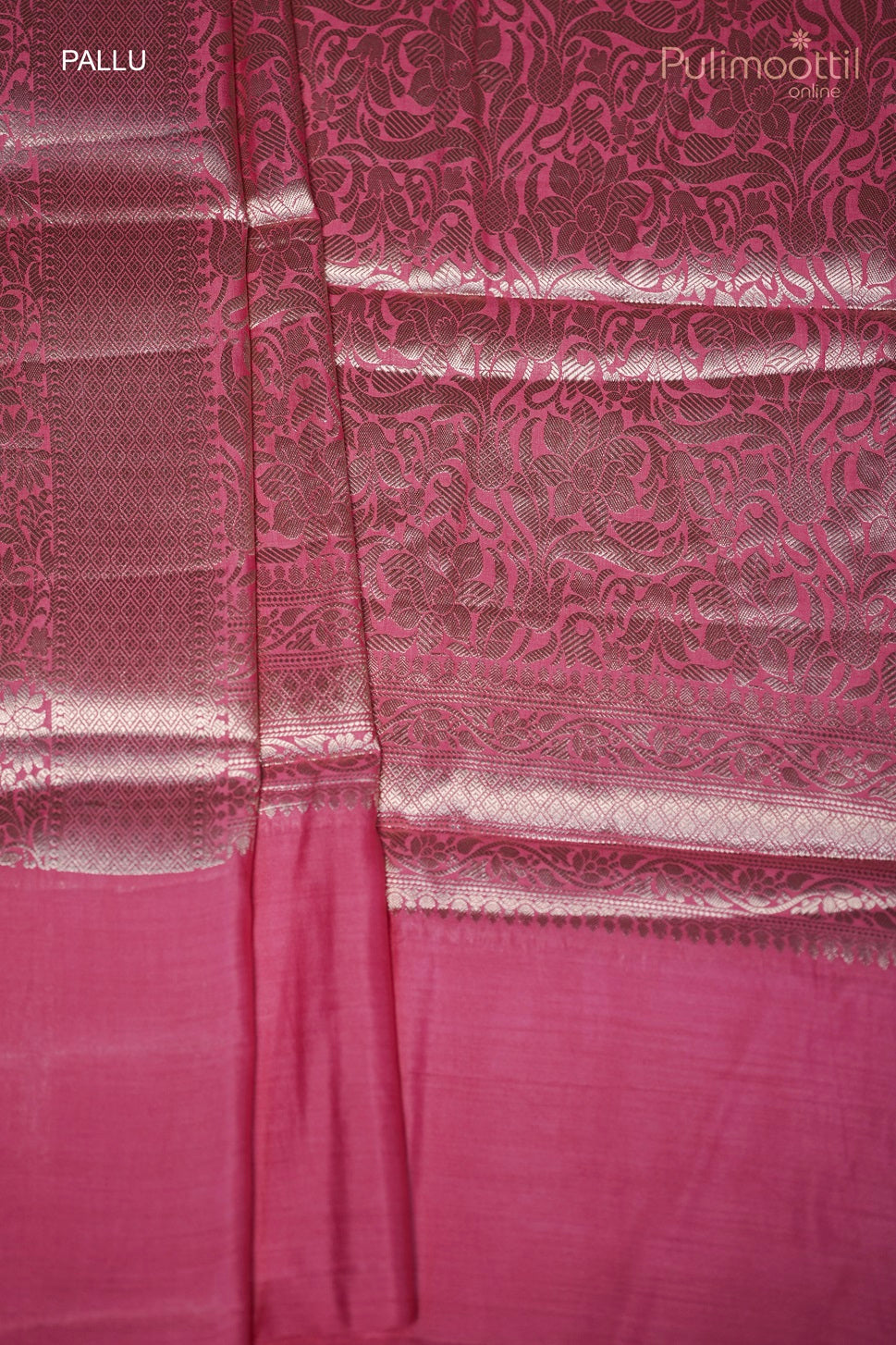 Hot Pink Chiniya Silk Saree
