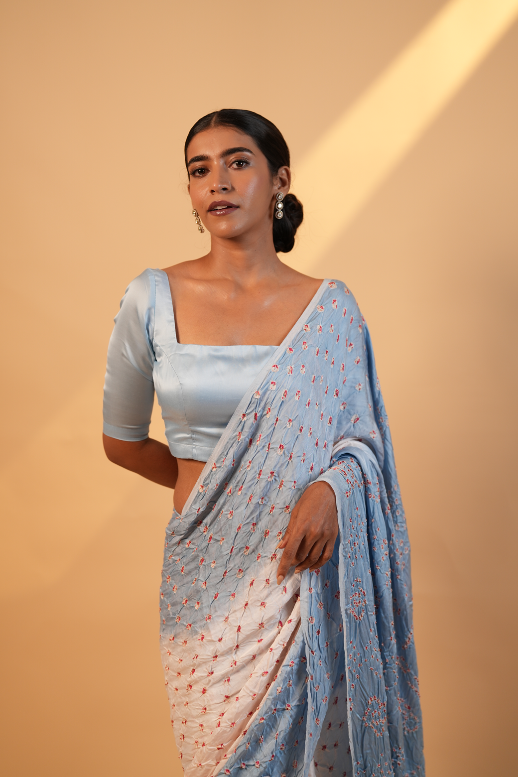 Double Shaded Bhandhini Modal Silk Saree