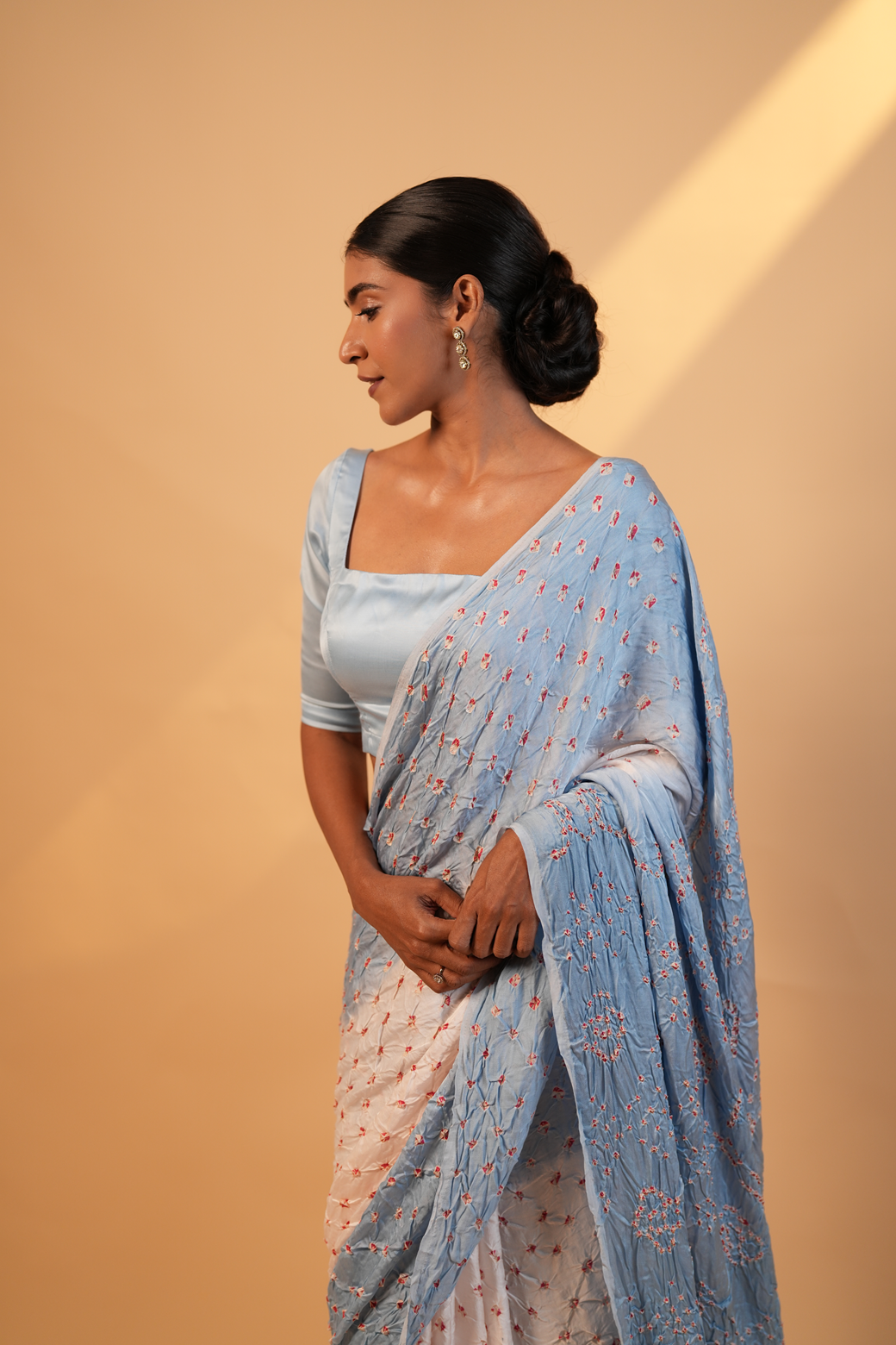 Double Shaded Bhandhini Modal Silk Saree