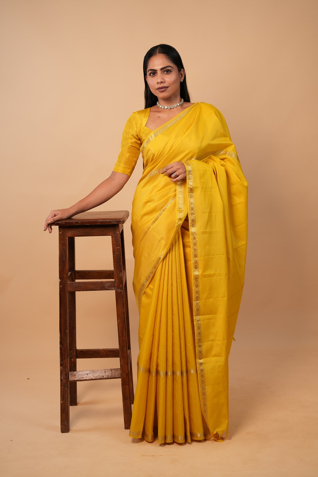 Lemon Yellow Colour Kanchipuram Soft Silk Saree