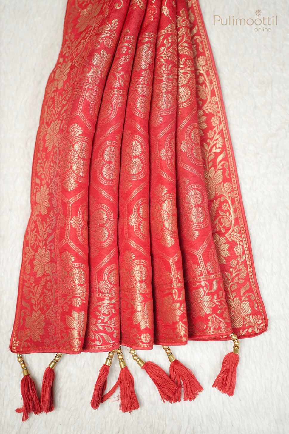 Red Colour Banarasi Saree