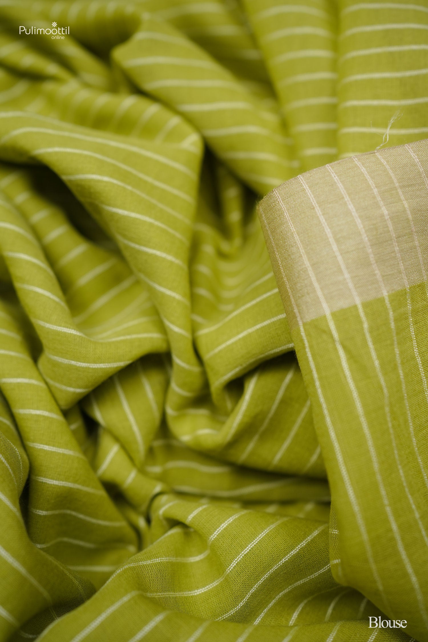Key-lime Green Color Soft Cotton Saree