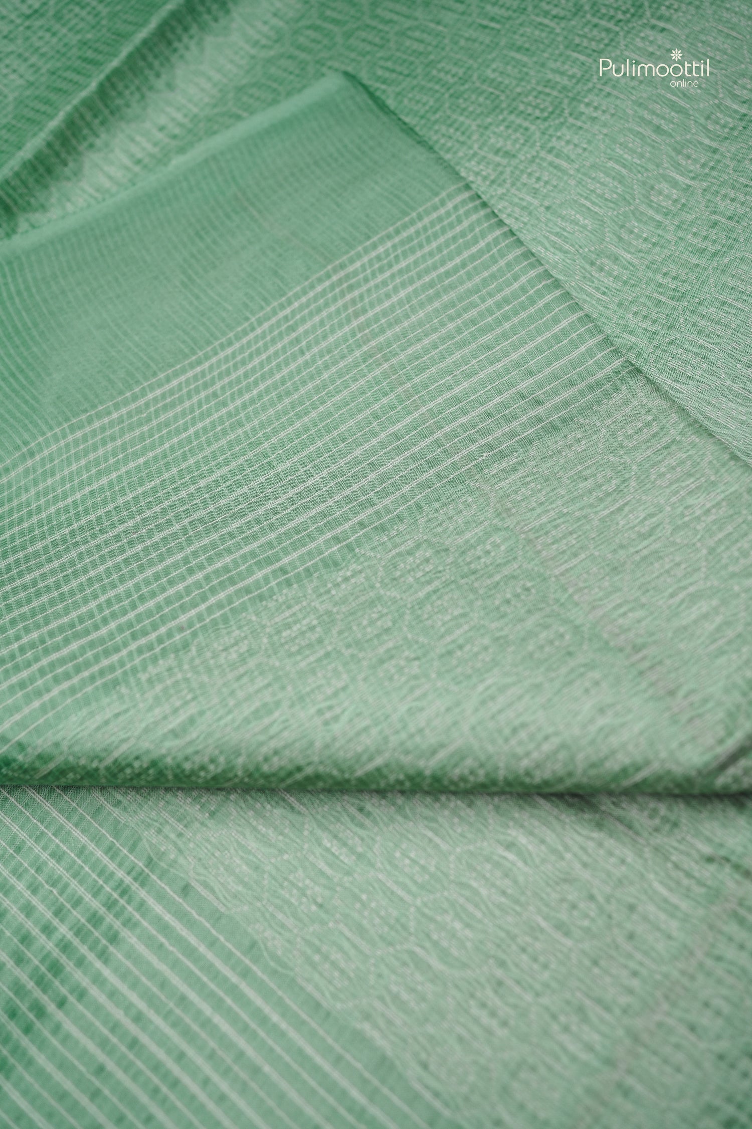 Aqua peal color Semi Tussar saree.