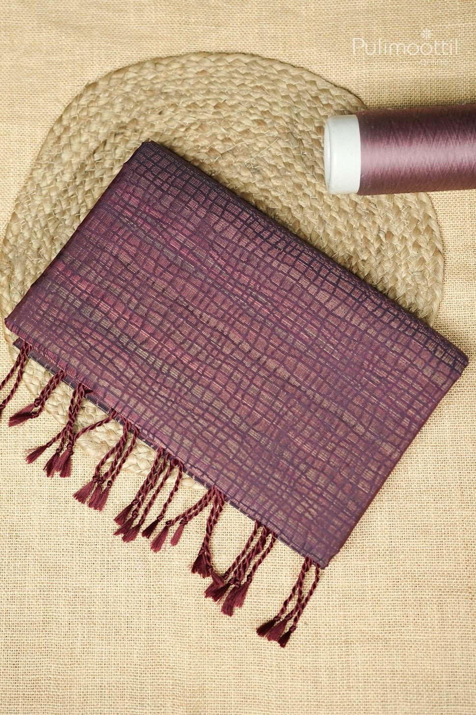 Purple Colour Kanchipuram Designer Saree