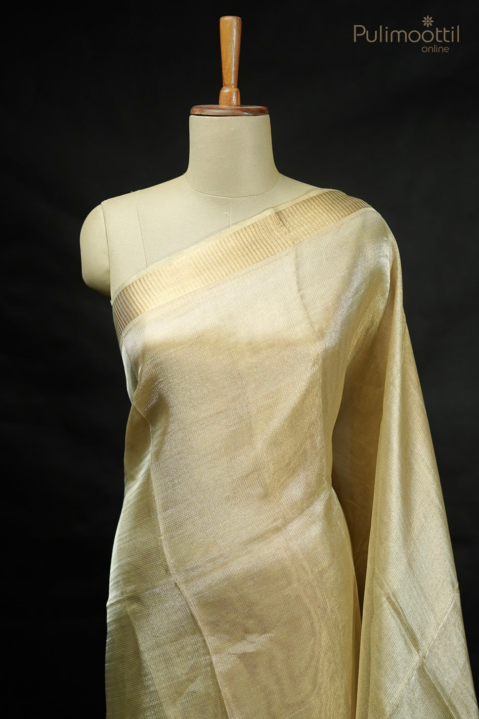 Golden Tissue Multicolour Fancy Saree