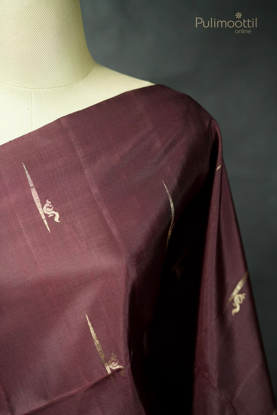 Dark Maroon Colour Kanchipuram Soft Silk Saree