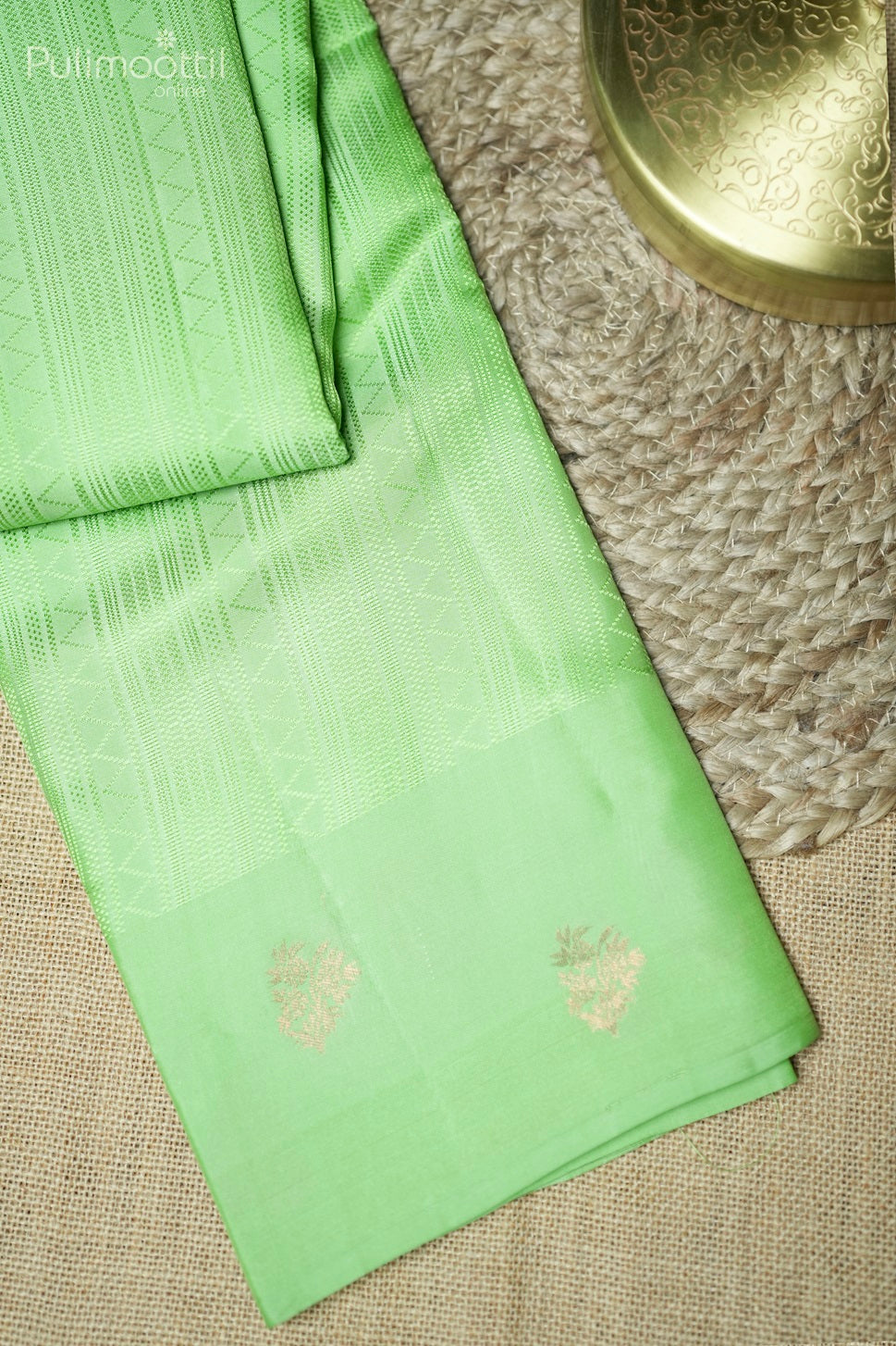 Mint Green Colour Kanchipuram Soft Silk Saree
