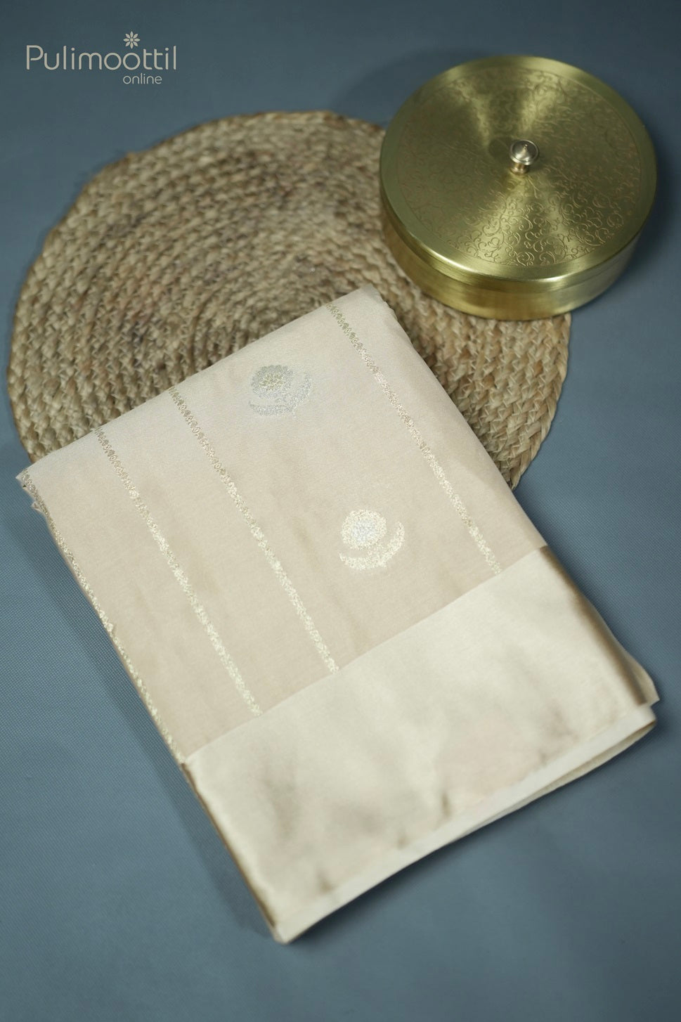 Pastel Chikoo Colour Georgette Banarasi Saree