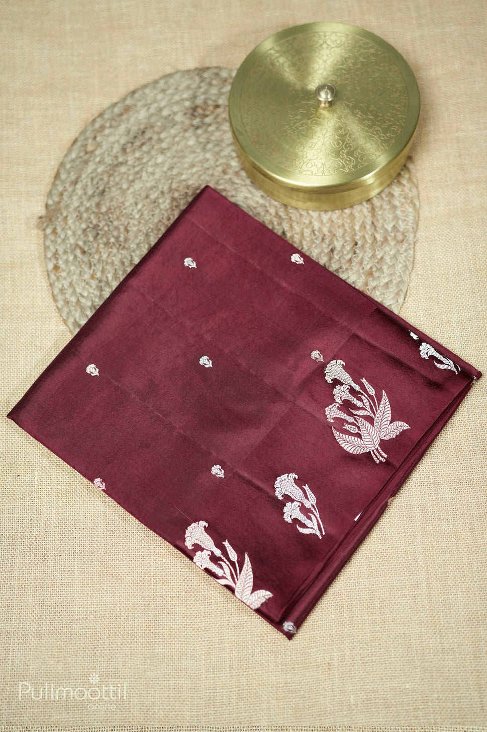 Chestnut Brown Colour Mango Silk Saree