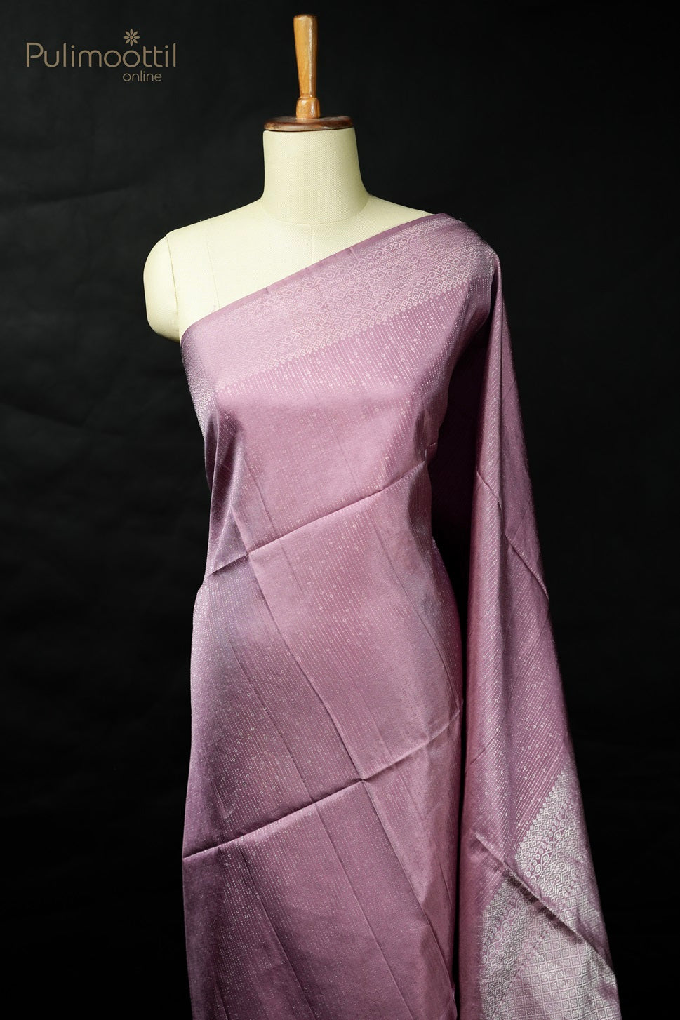 Pastel Onion Shade Kanchipuram Designer Saree