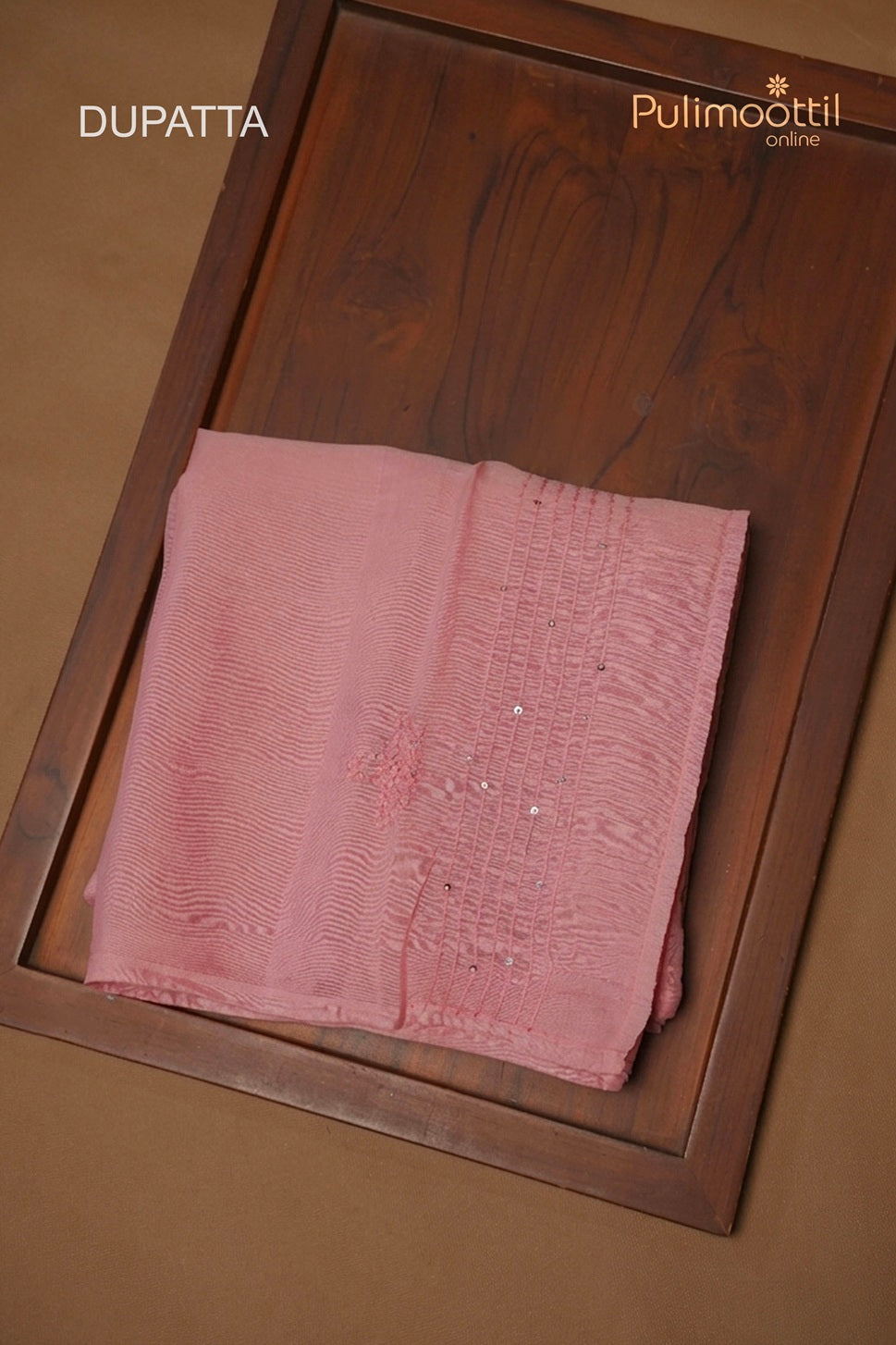 Baby Pink Chanderi Unstitched Salwar Set