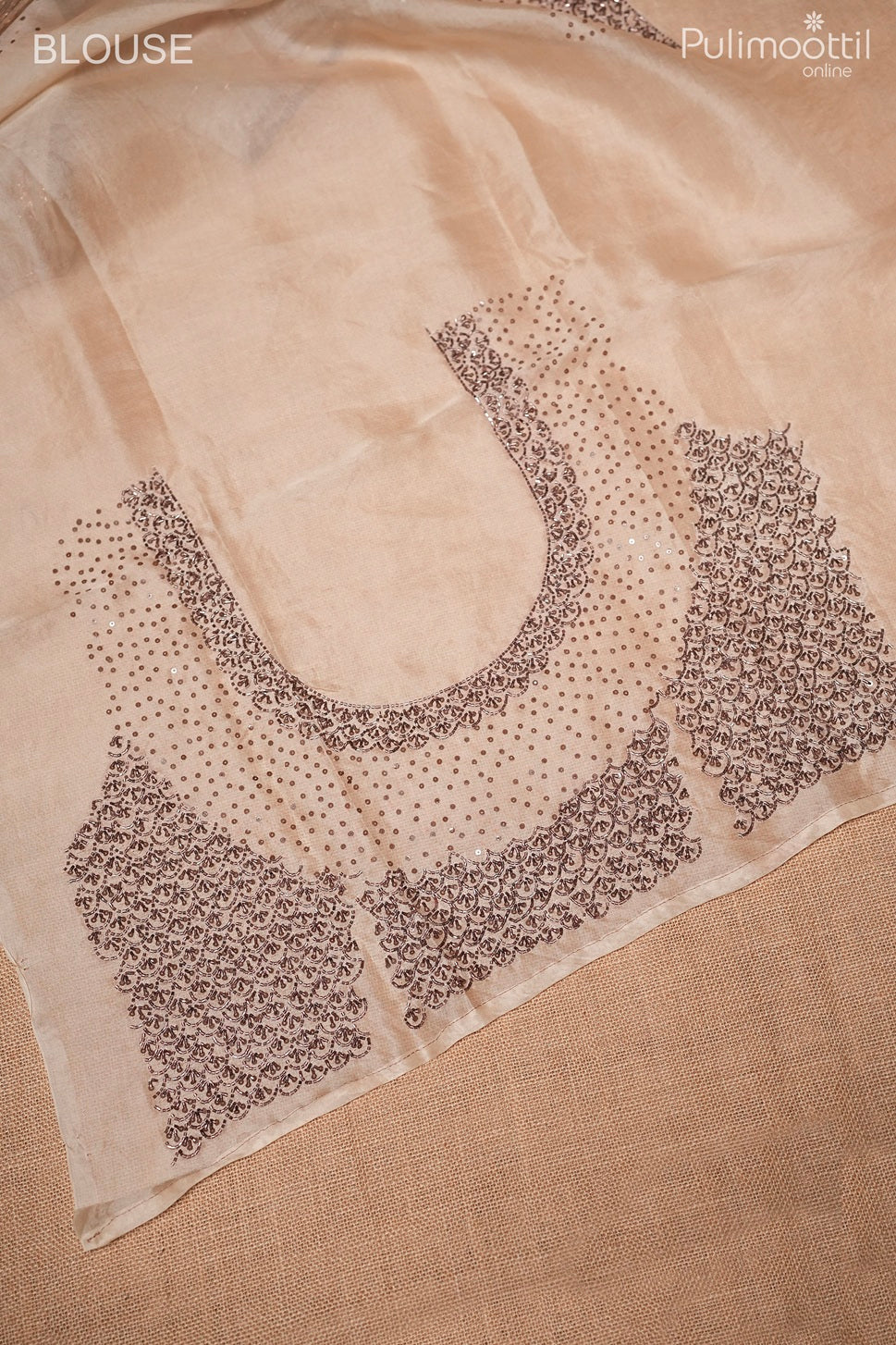 Ivory color Turkish organza saree