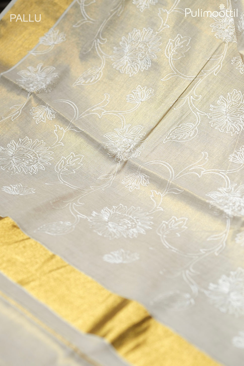 Kerala traditional golden tissu set saree