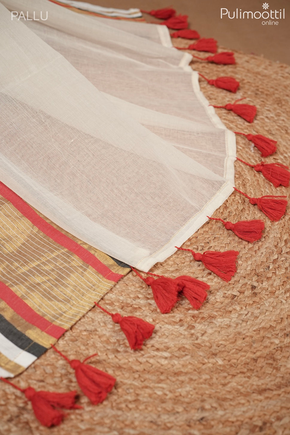 Off White Colour Mul Cotton Saree