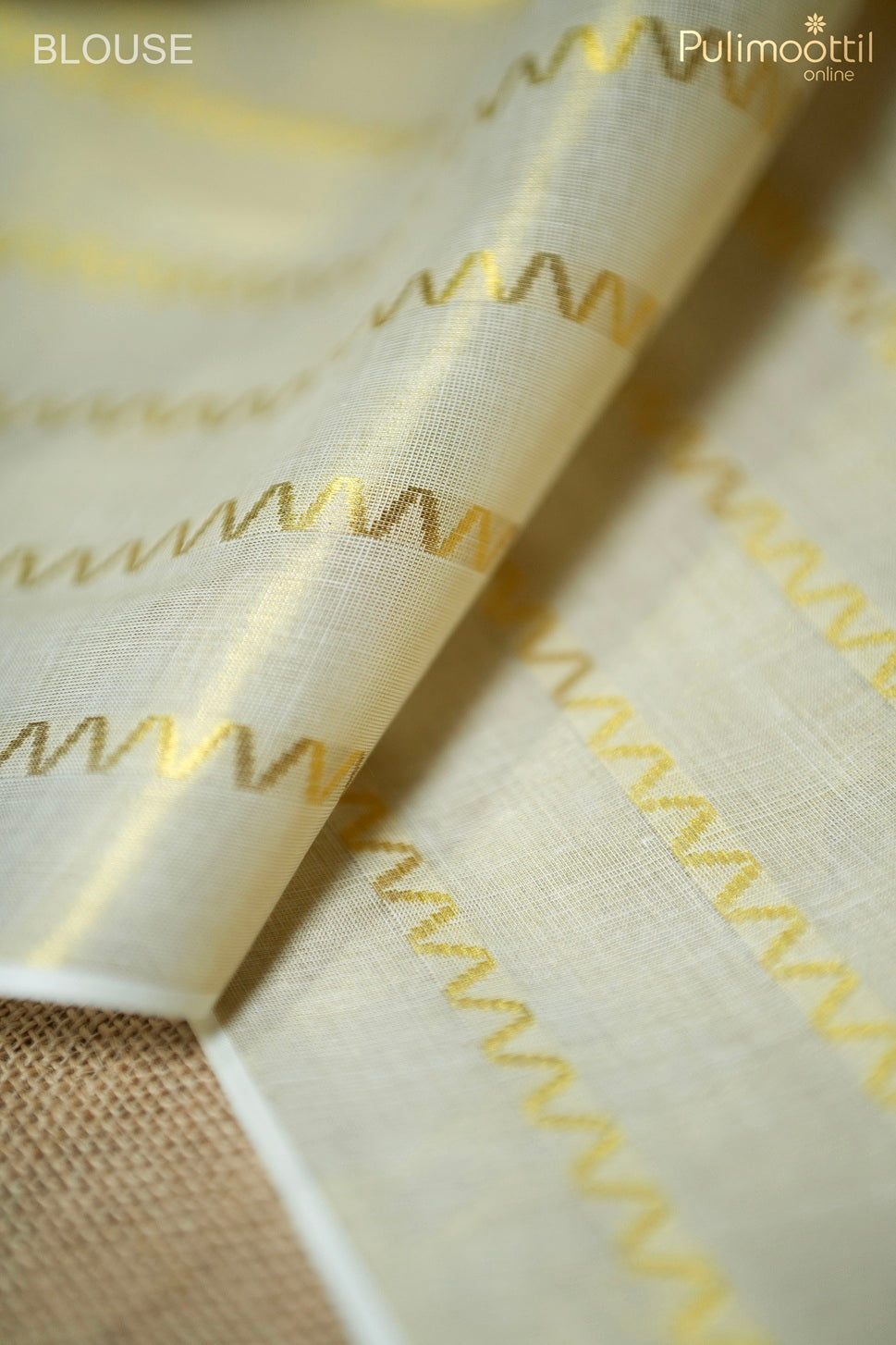 Kerala traditional golden tissue set saree