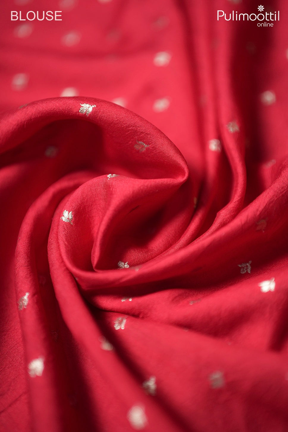 Red color Kora Chiniya silk saree