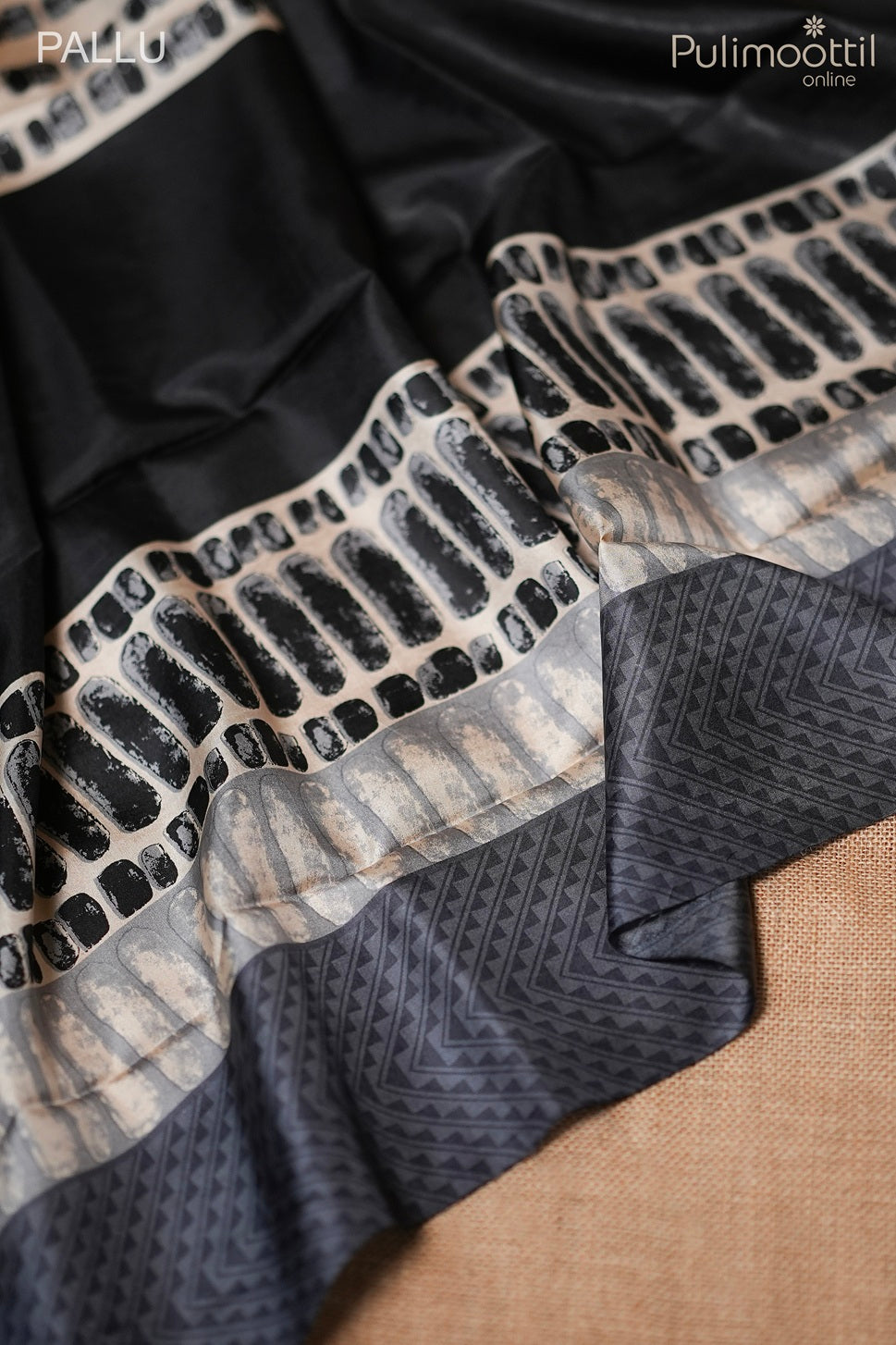 Black pure silk saree