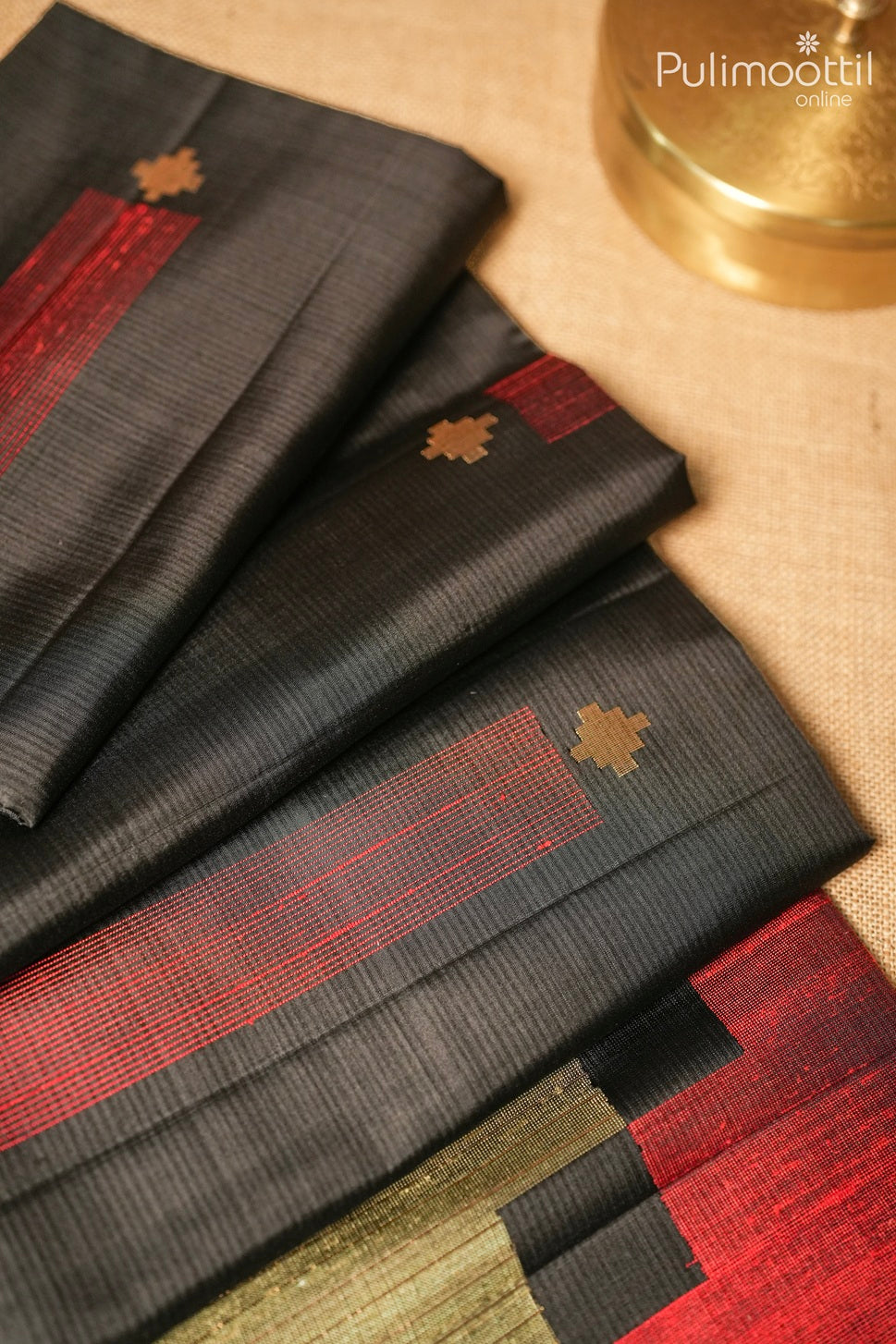 Black color Kanchipuram soft silk saree