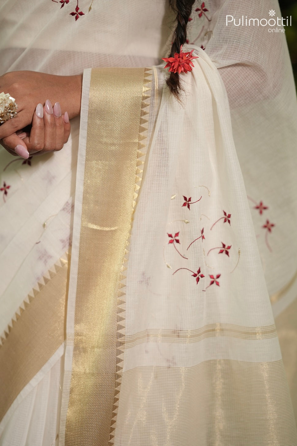 Kerala traditional cotton saree