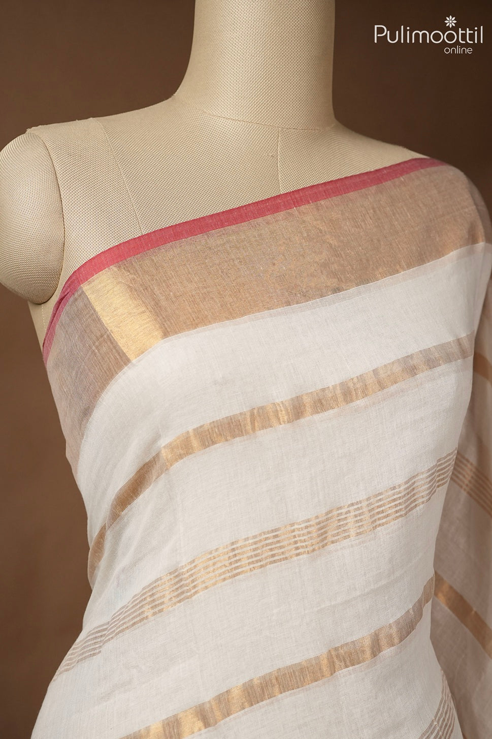 Off White Colour Mul Cotton Saree