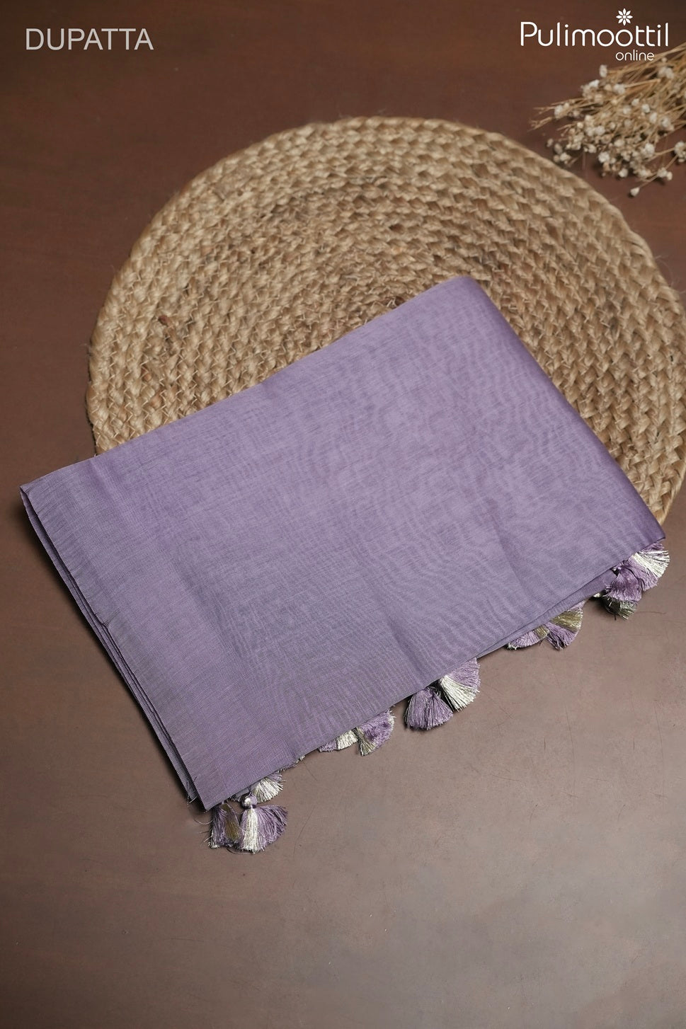LAVENDER CHANDERI UNSTITCHED SALWAR SET