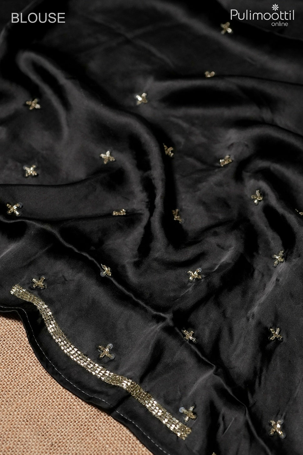 Black color Turkish organza fancy saree