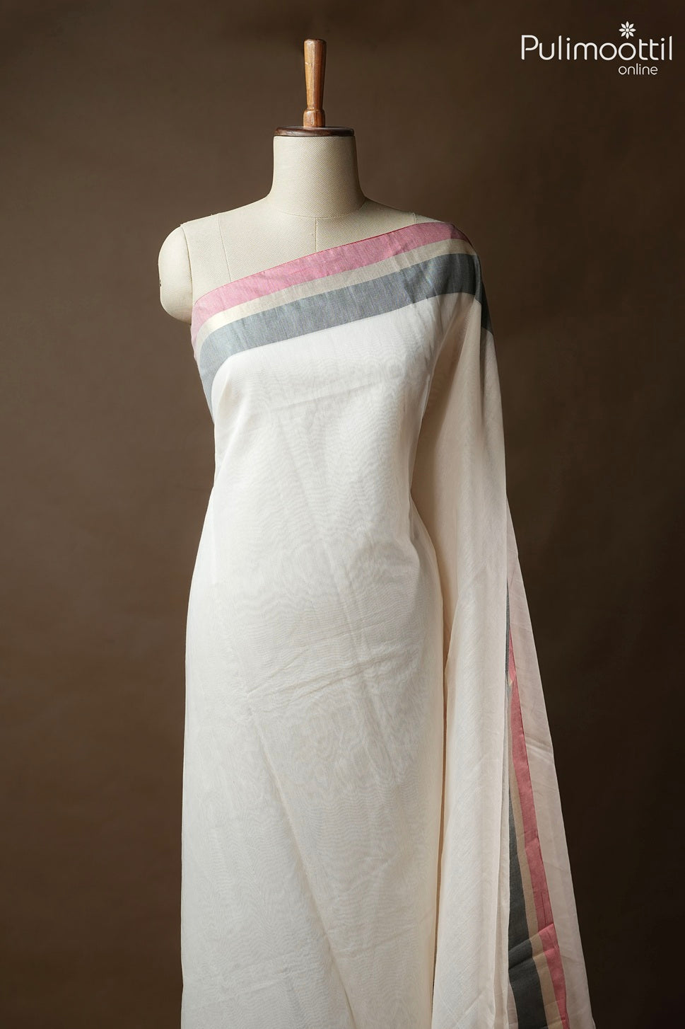 Off White Semi Chanderi Traditional Set Saree