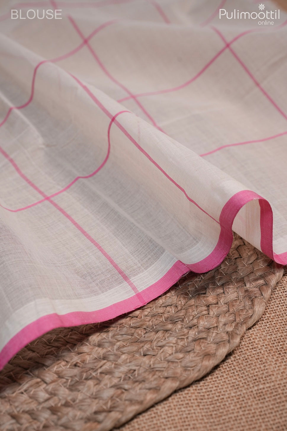 Off white colour handloom cotton saree