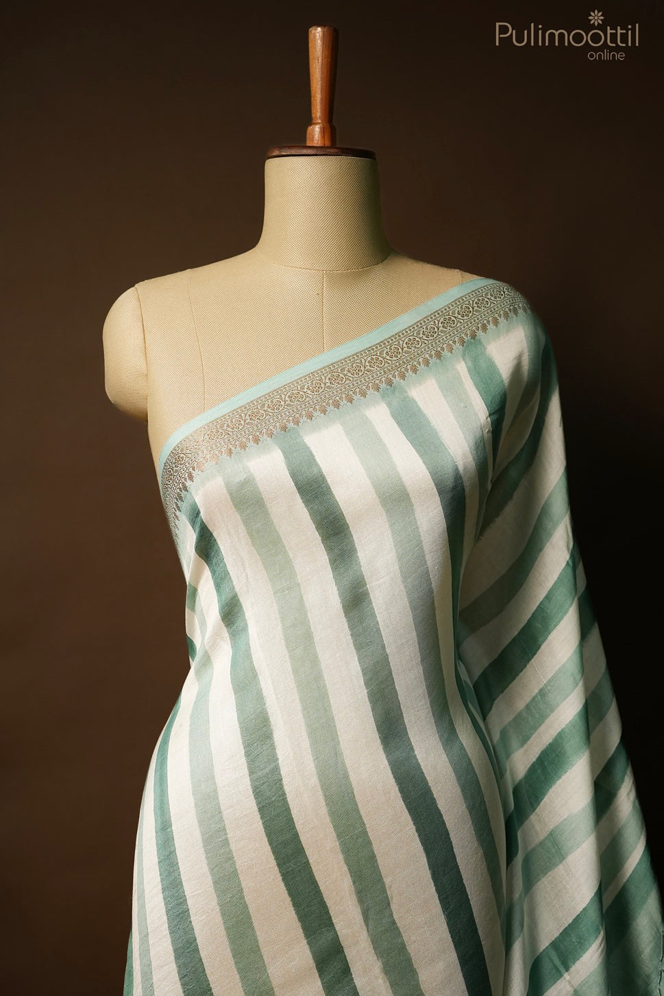 Multi color Chanderi silk saree.