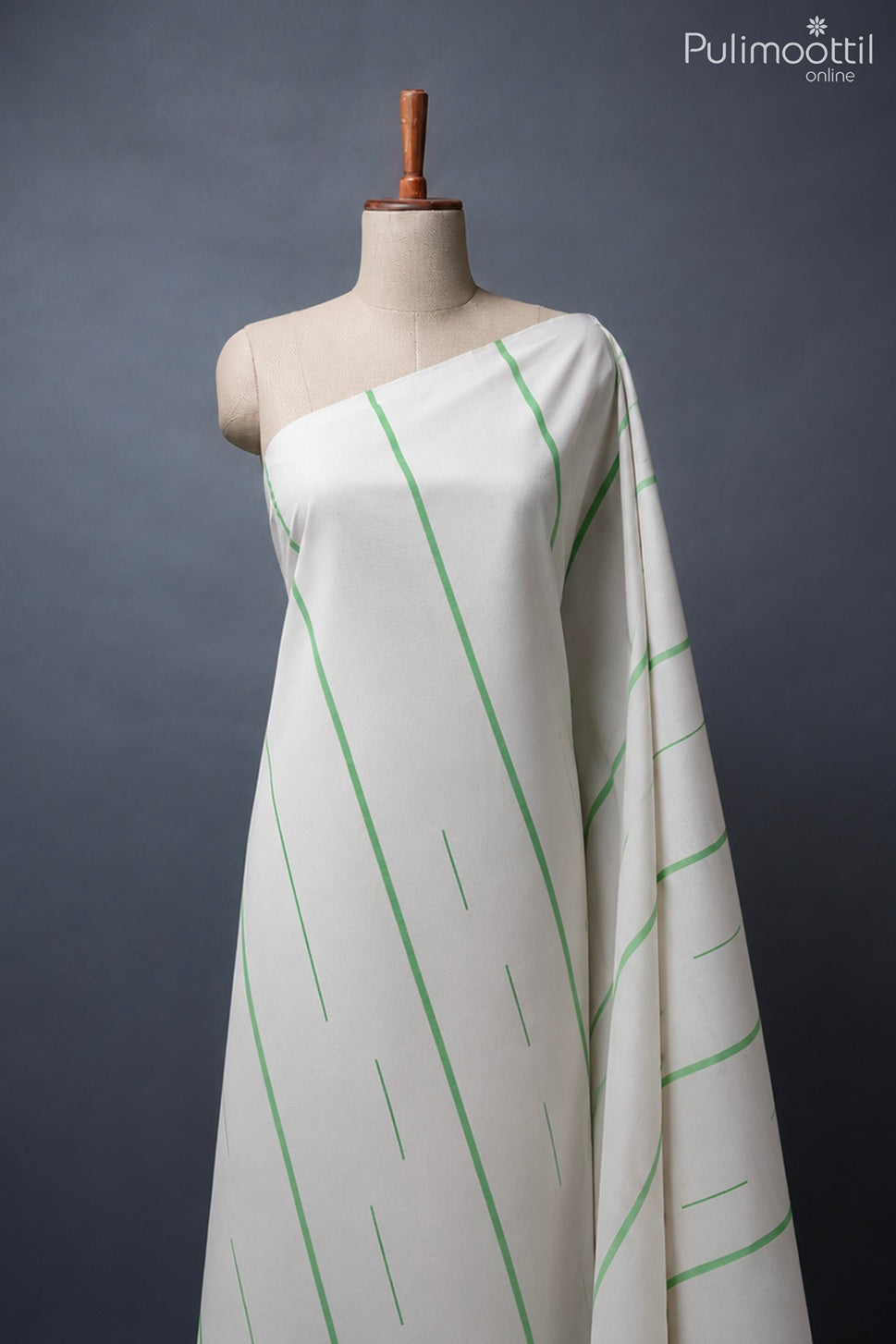 Off white color handloom cotton saree