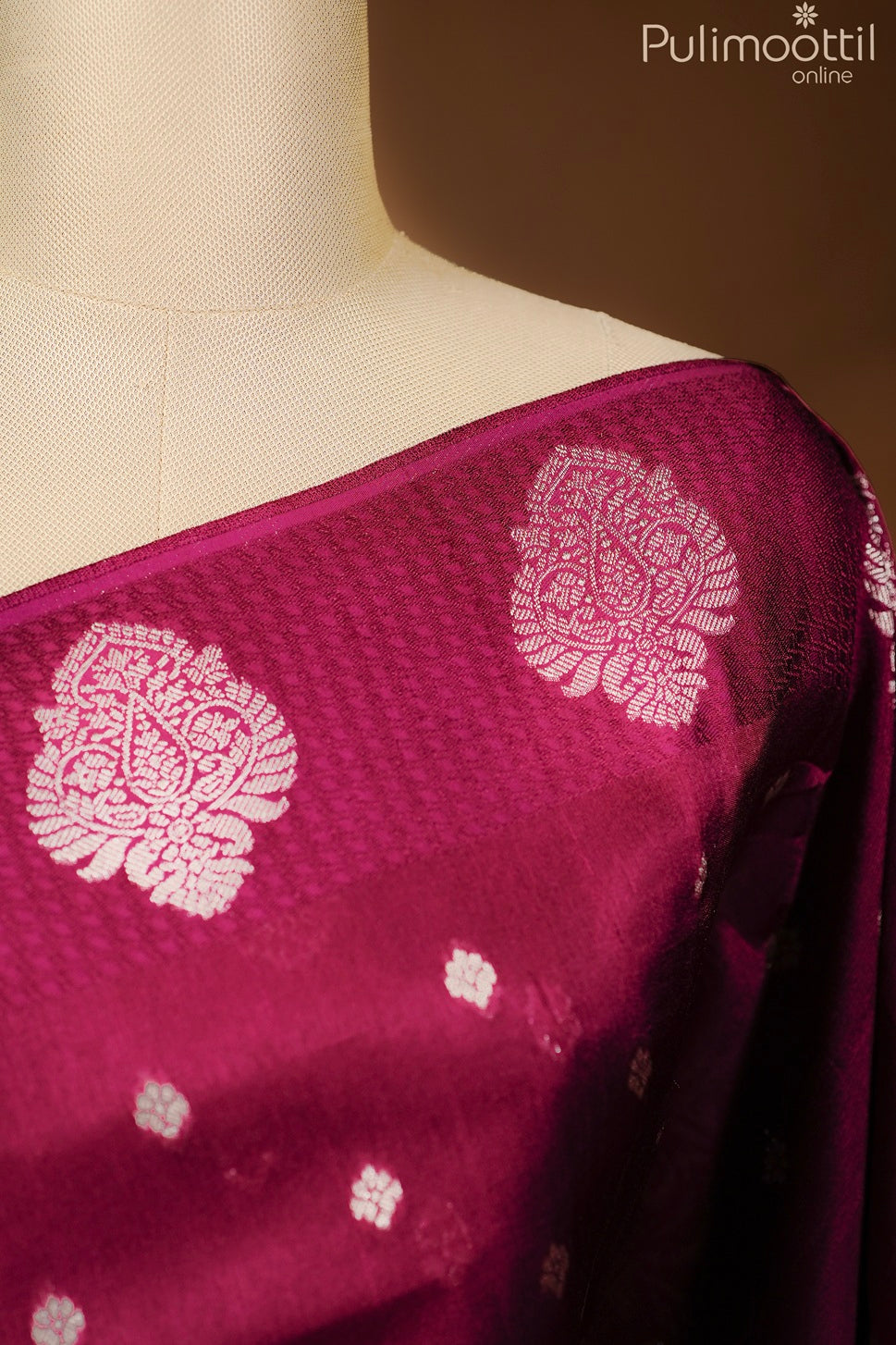 Purple color Banarasi saree