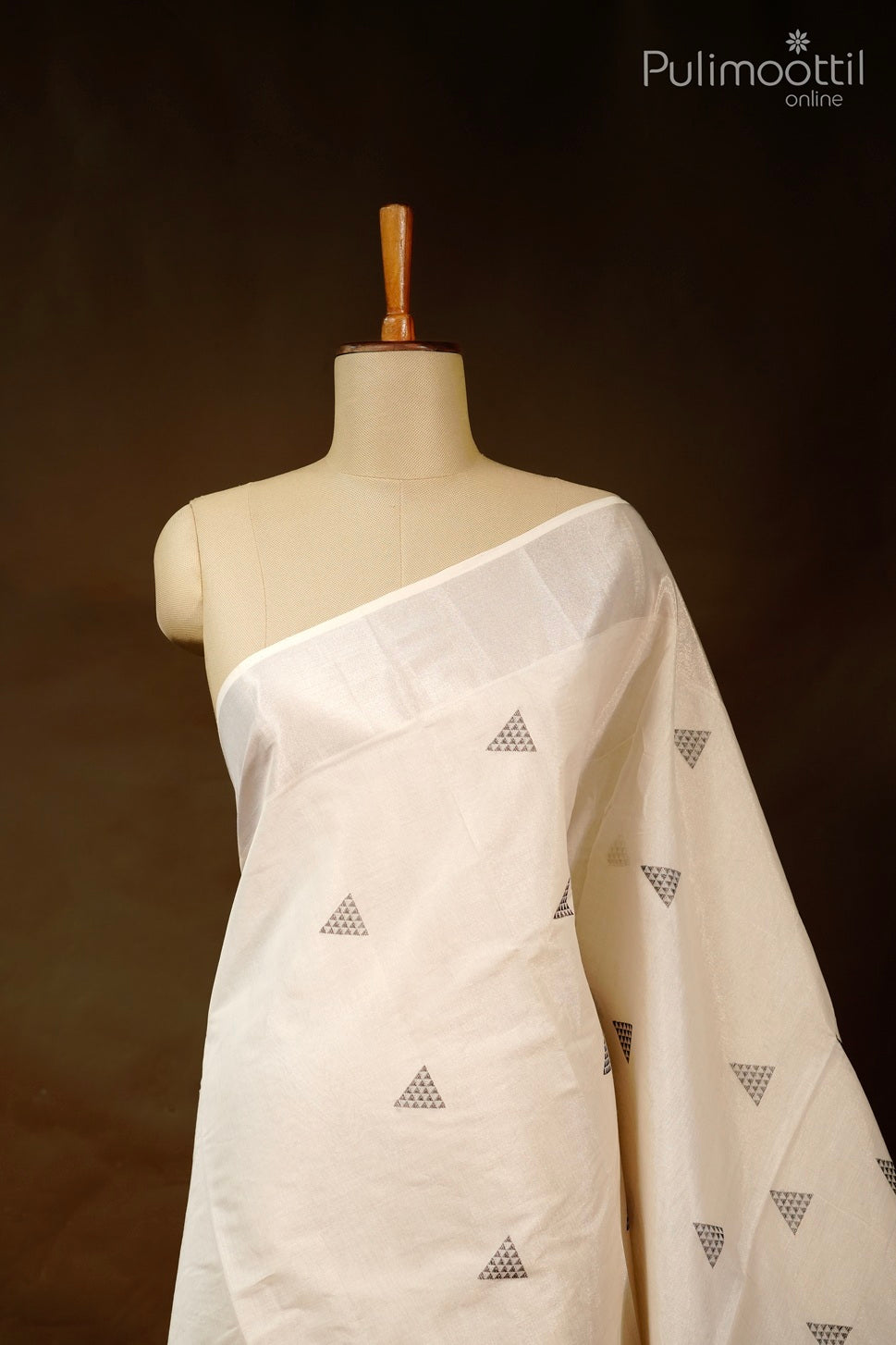 Silver tissue handloom set saree