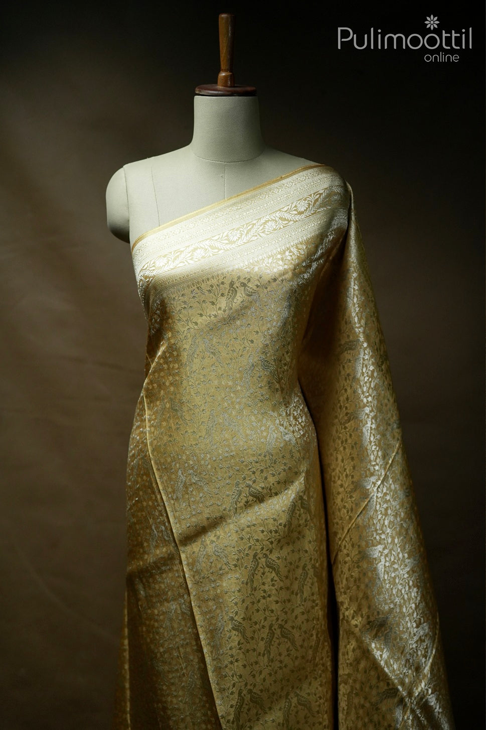 Golden Yellow Colour Banarasi Saree