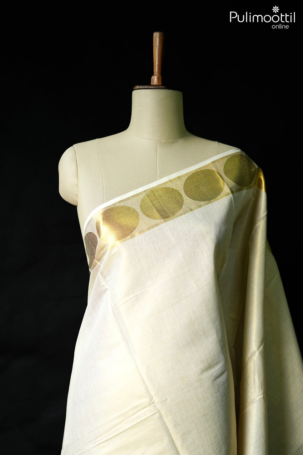 Kerala golden tissue set saree