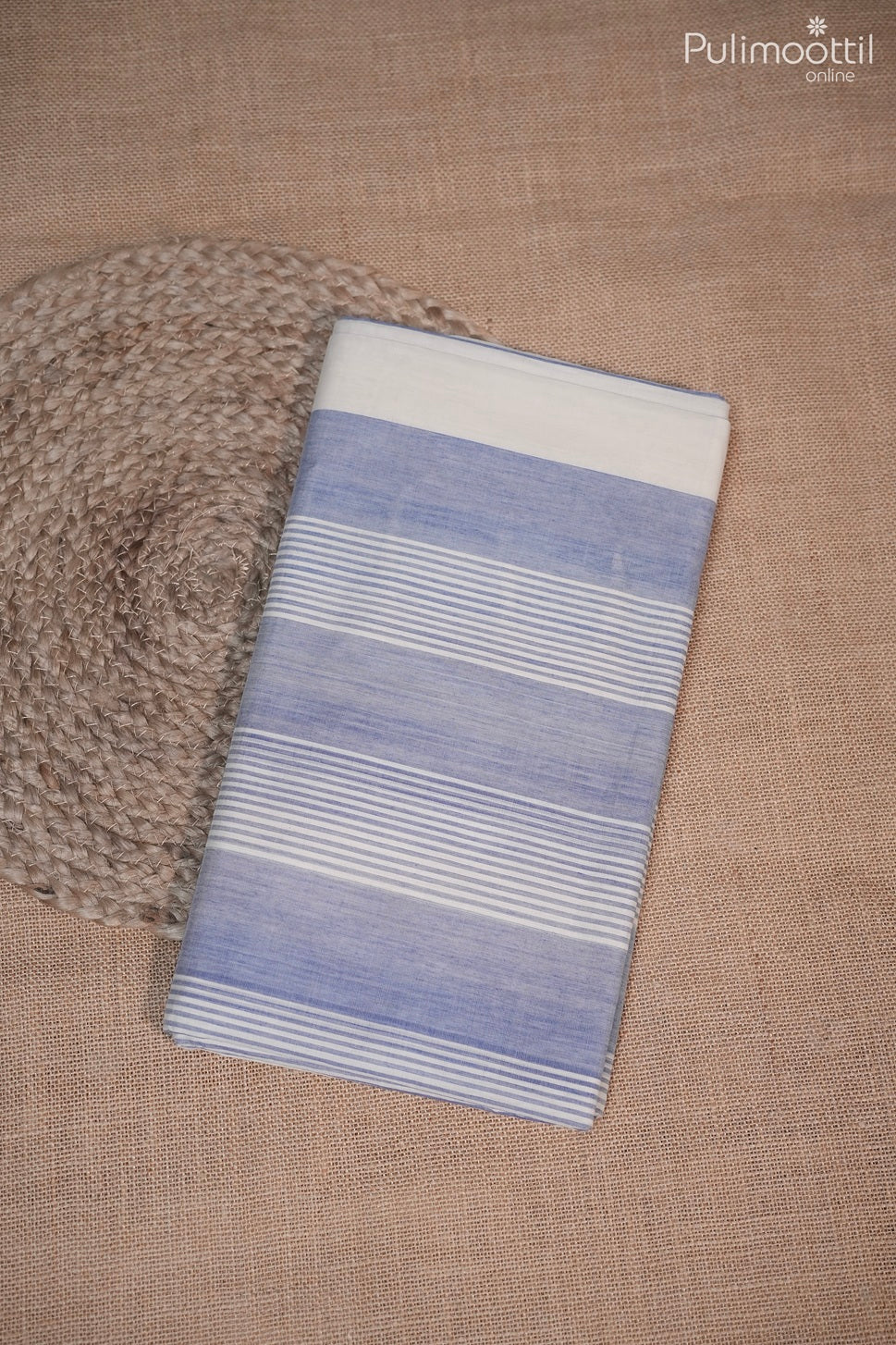 Off white color handloom cotton saree