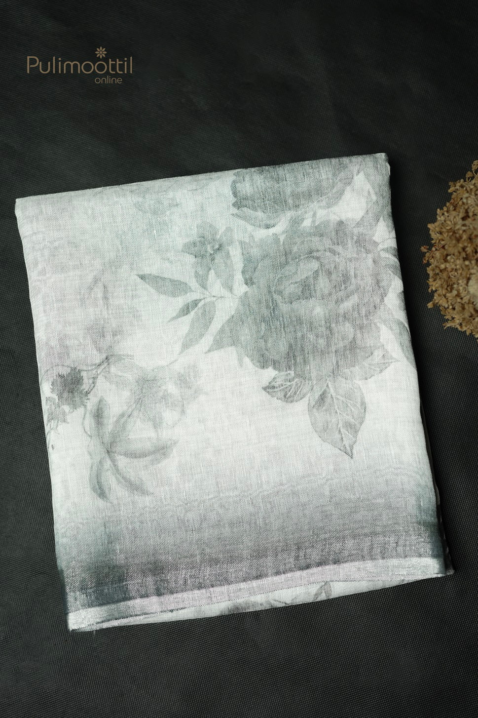 White Colour Silver Tissue Lining Silk Saree