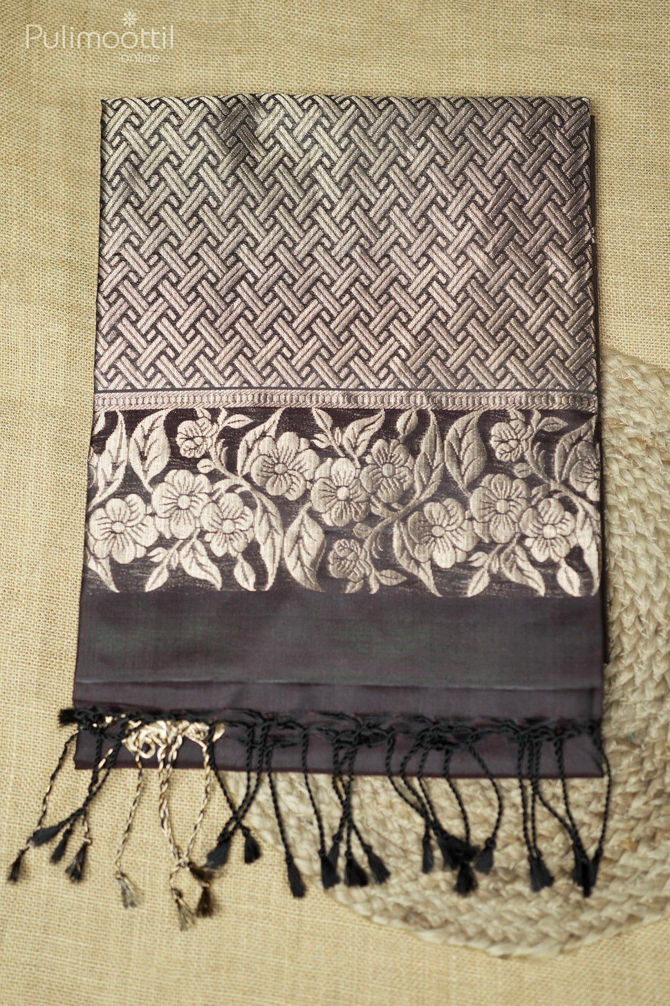 Coffee Brown Colour Soft Silk Saree