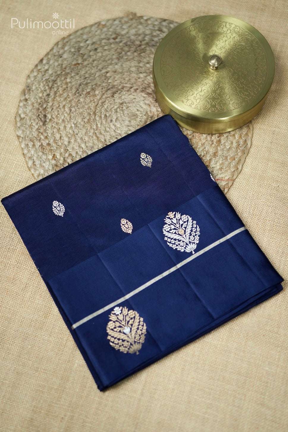 Dark Kerosene Colour Mango Silk Saree