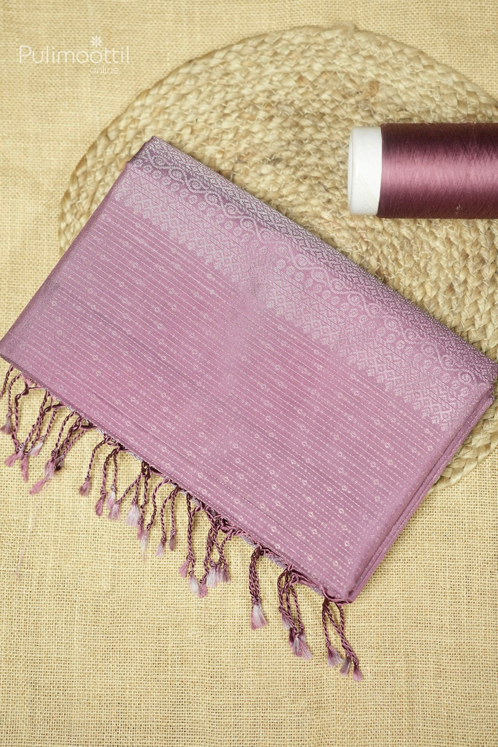 Pastel Onion Shade Kanchipuram Designer Saree