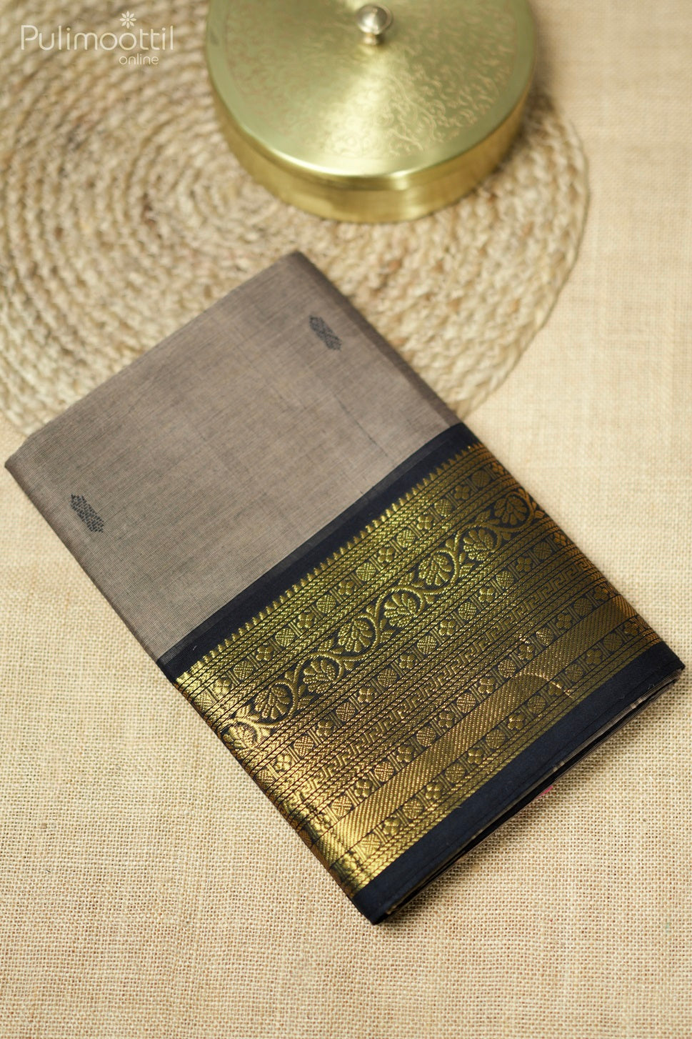 Light Coffee Brown Colour Kalyani Cotton Saree