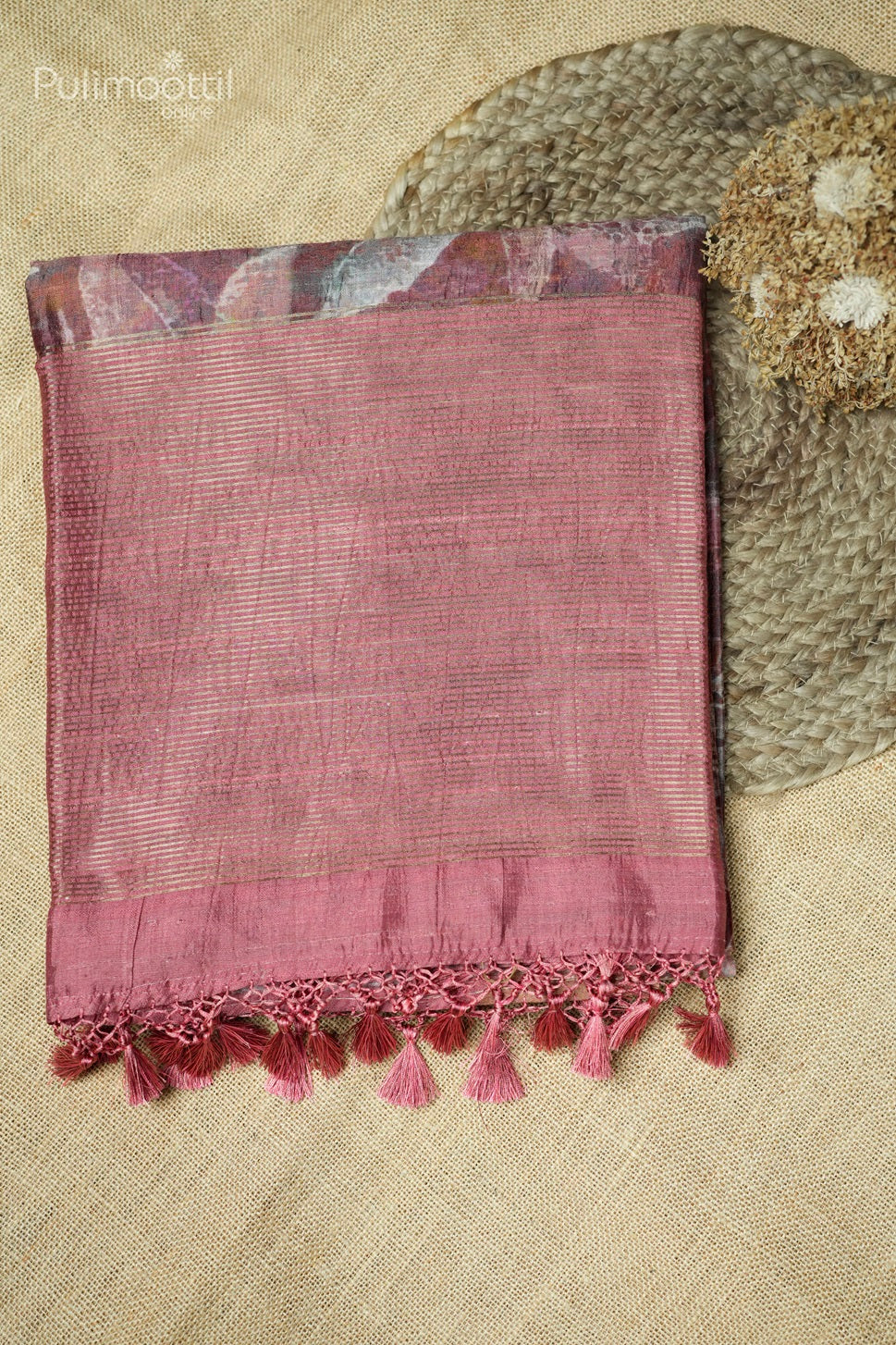 Multicolour Printed Jute Silk Saree