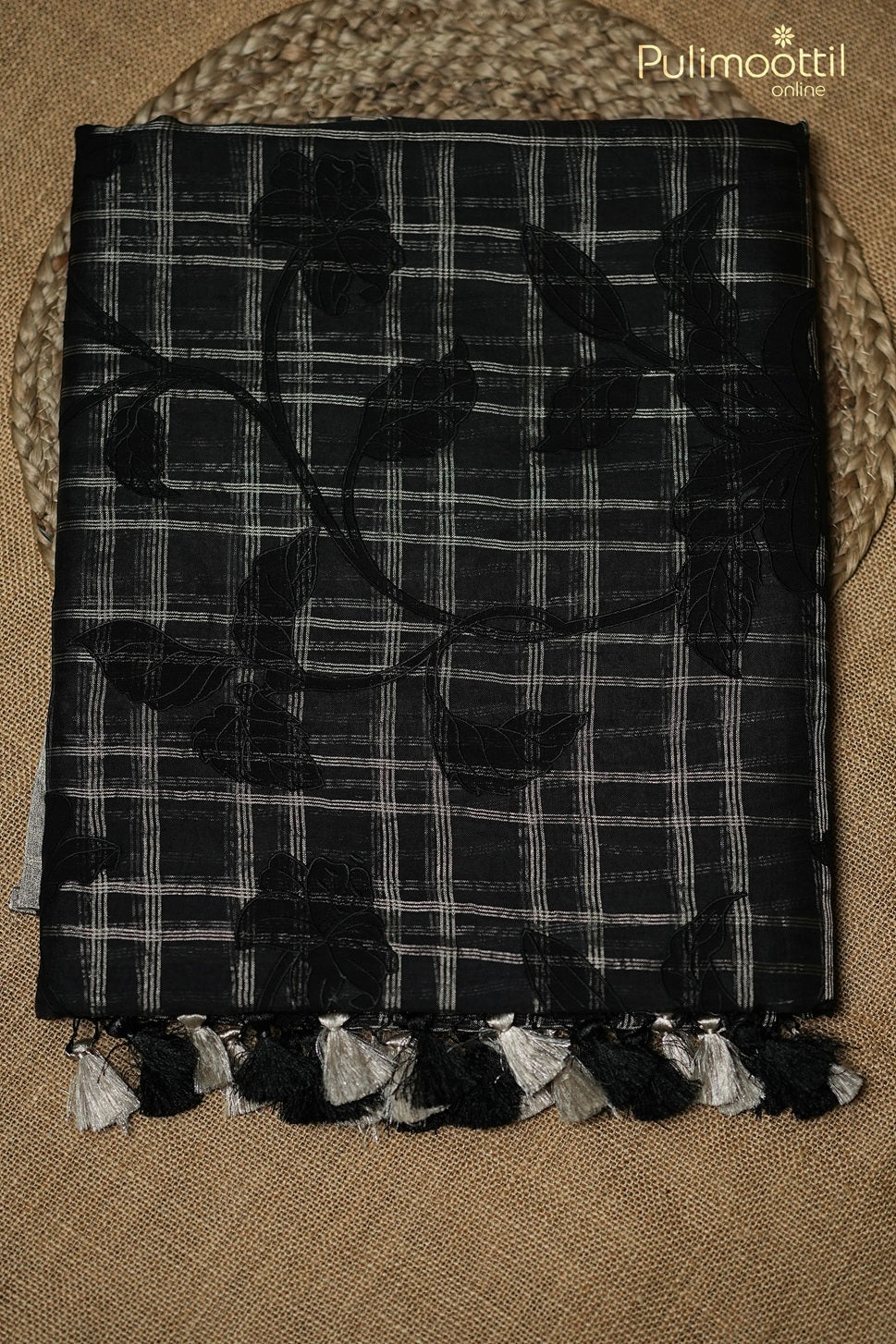 Black Colour Organza Saree