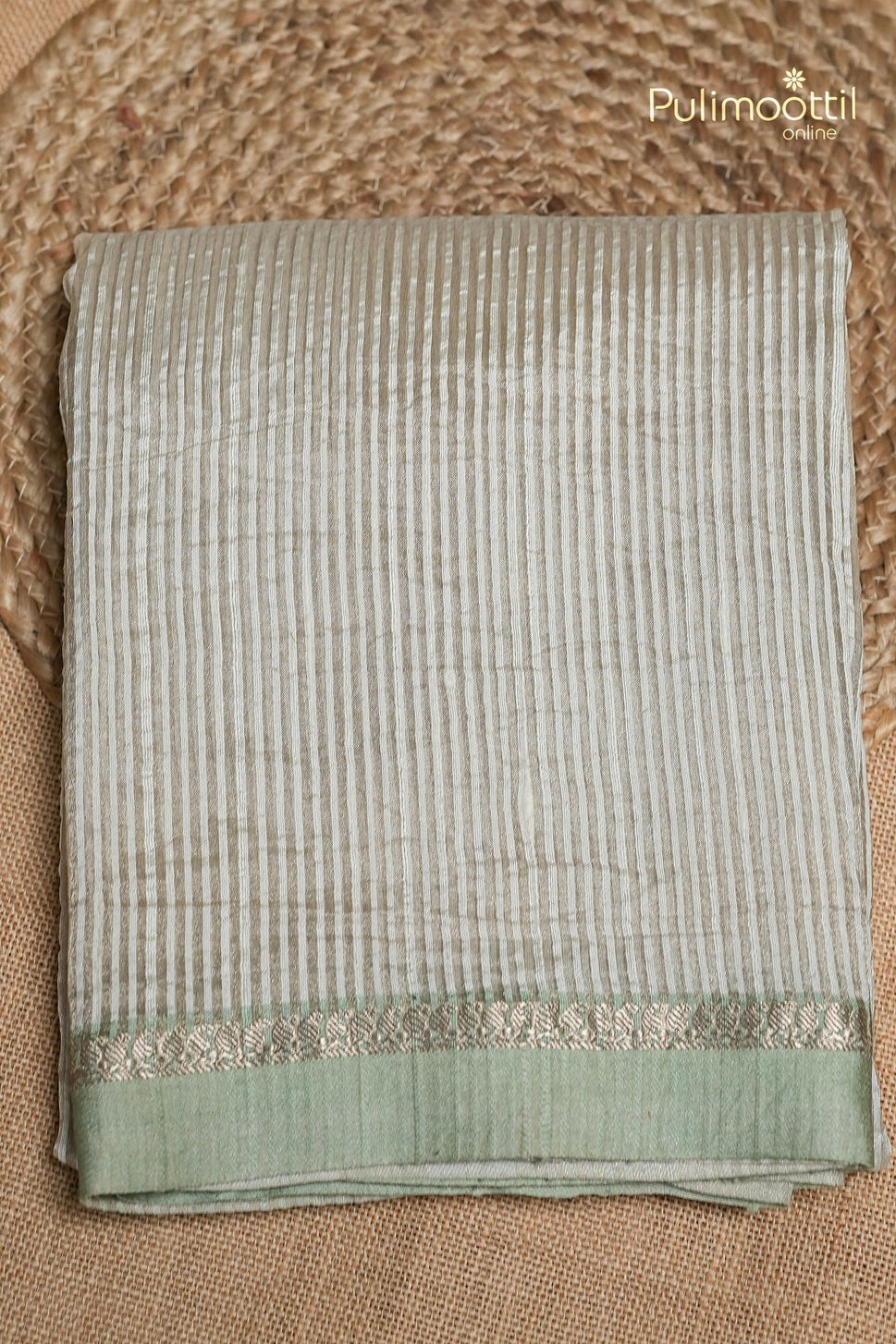Ivory Colour Tissue Organza Fancy Saree