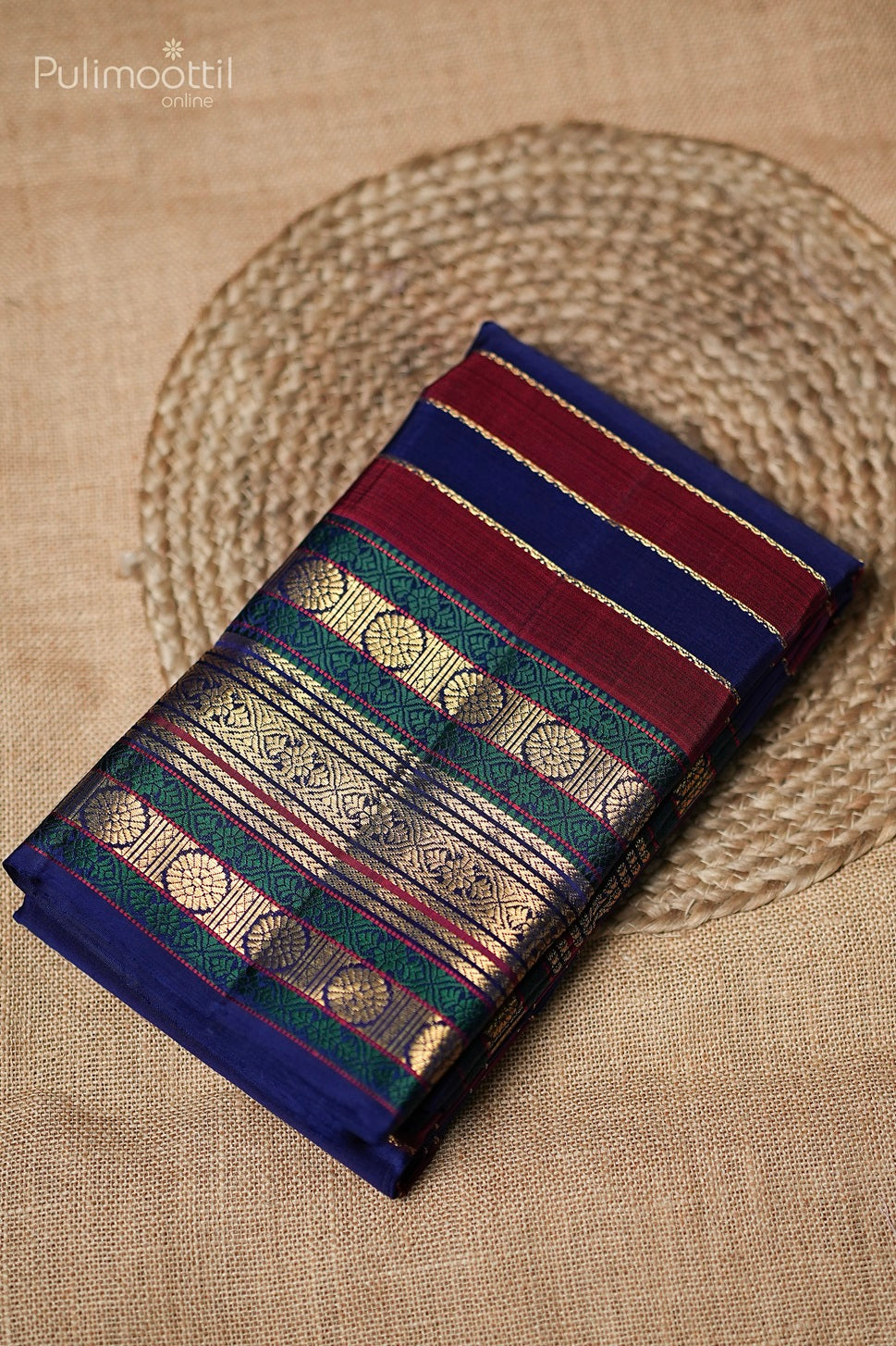 Multicolor Kanchipuram Designer Saree