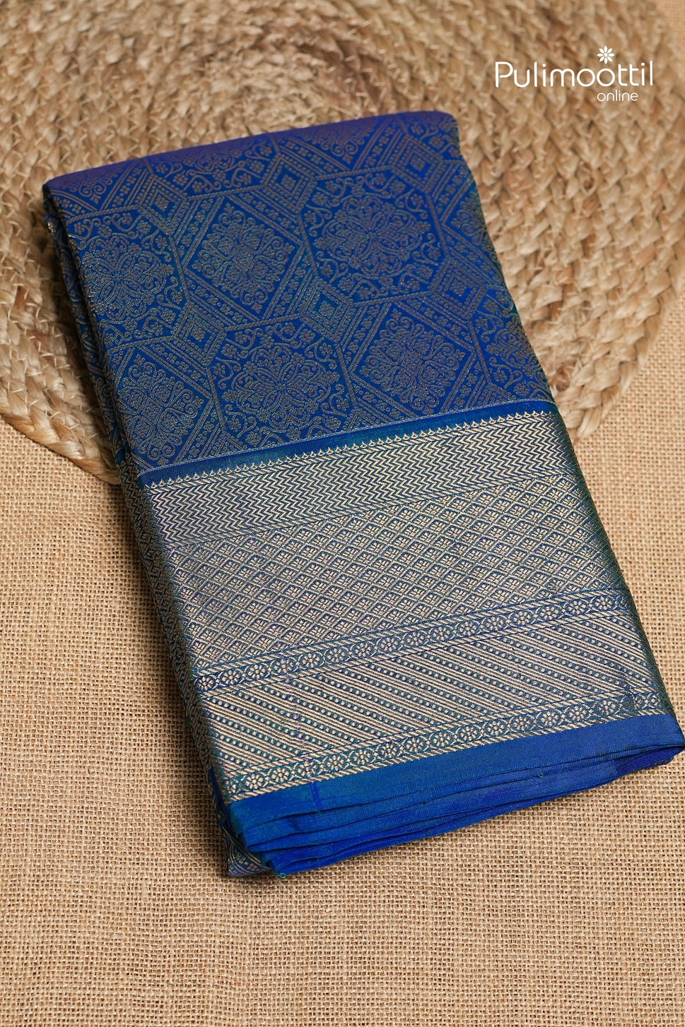 Peacock Green Colour Kanchipuram Brocade Wedding Saree
