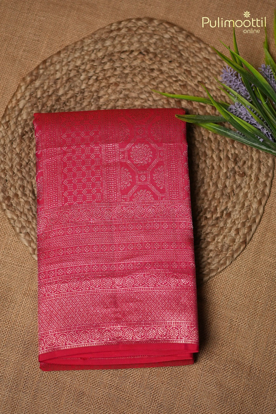 Rani Pink Colour Kanchipuram Brocade Wedding Saree