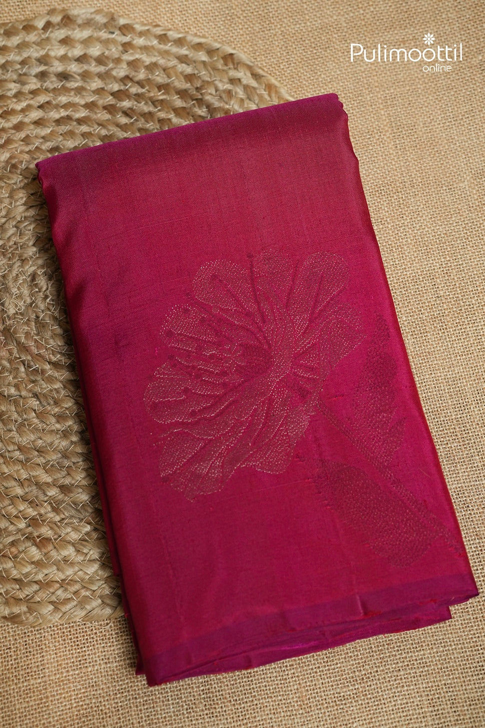 Dark Pink Colour Kanchipuram Designer Saree