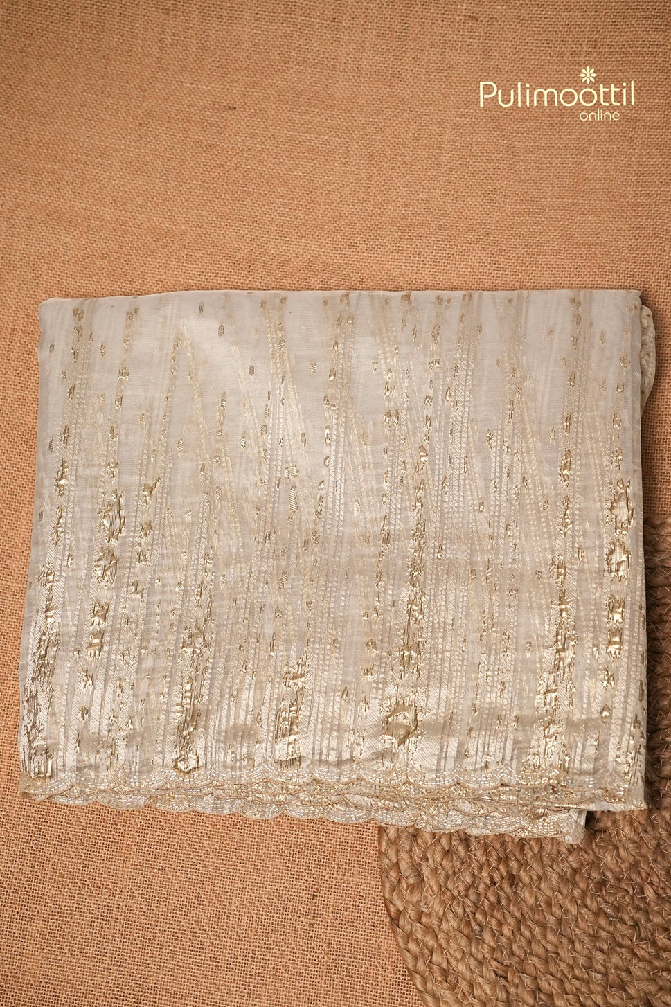 Off White Colour Turkish Organza Saree