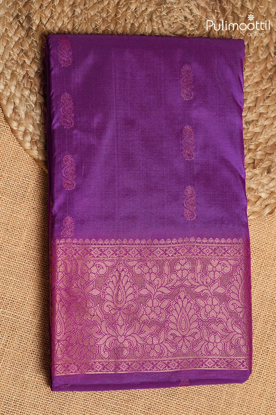 Dark Magenta Colour Kanchipuram Soft Silk Saree